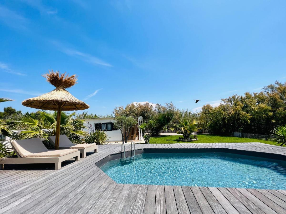 Cabane Le Flamant Avec Jardin, Piscine Et Parking Saintes-Maries-de-la-Mer Dış mekan fotoğraf